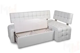 Кухонный диван Прага со спальным местом (кожзам Милк)