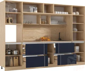 Кухня Карина МДФ 3,2 Пластер индиго