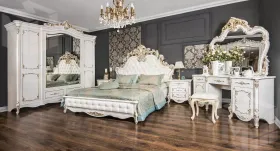 Спальня Флоренция 5-ств белый перламутр глянец
