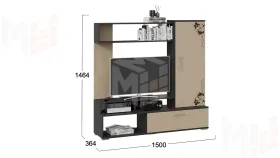 Стенка для гостиной Сиена Венге Цаво, Дуб Молочный