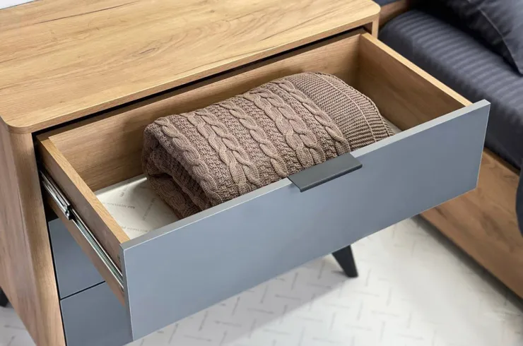 Комод Адам дуб крафт золотой/графит