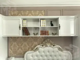 Секция навесная мост Натали белый глянец