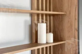 Стенка в гостиную Бери дуб крафт золотой/графит