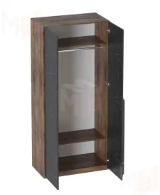 Шкаф двухстворчатый Браун с глухими дверями Вариант 1