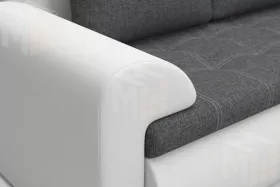 Угловой диван Цезарь (Правый) Белый, Серый