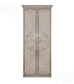 Шкаф Патрисия 2-дверный без зеркал крем корень глянец