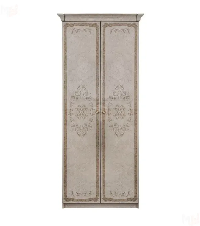 Шкаф Патрисия 2-дверный без зеркал крем корень глянец