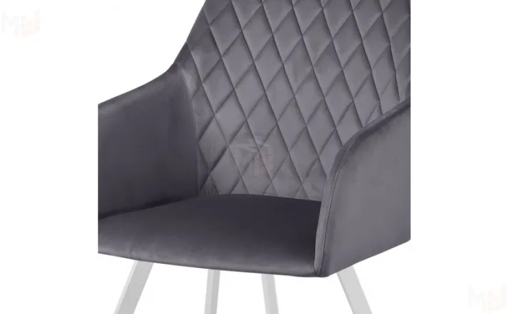 Кресло поворотное Барли Confetti темно-серый H-15/белый