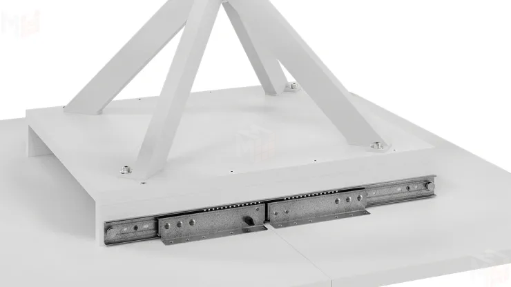 Стол обеденный раздвижной Лиссабон Тип 1 Белый муар, Белый