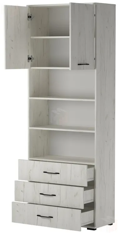 Шкаф с 3-мя ящиками ИТАЛИЯ ШК3Я-800 Крафт белый