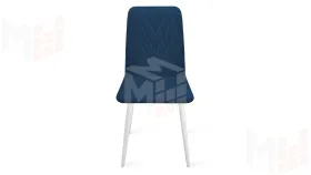 Стул Стенли К1С Белый матовый, Велюр Confetti Blue