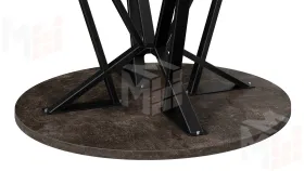 Стол обеденный Ройс Тип 2 Черный муар/Ателье темное