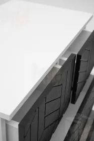 Комод Амстердам (белый/серый графит)