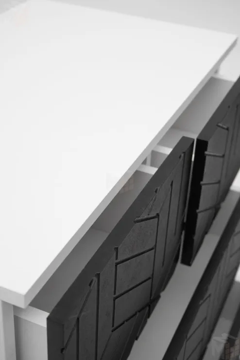 Комод Амстердам (белый/серый графит)