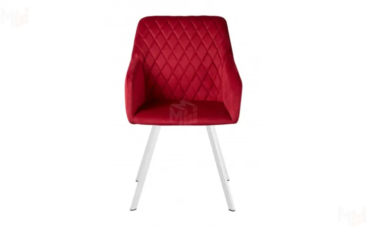 Кресло поворотное Барли Confetti bordo/белый