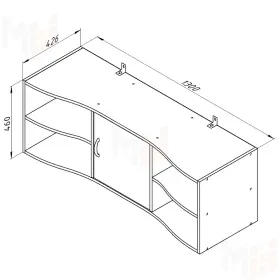 Навесная полка Дельта - 17