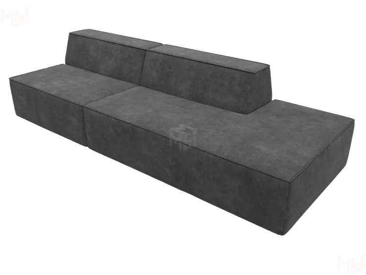 Диван прямой модульный Монс Модерн правый ( BRUT 16 темно-серый )