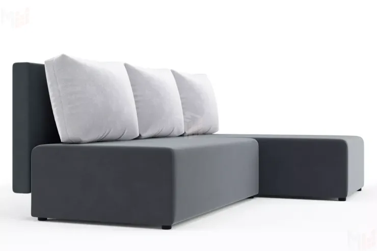 Угловой диван Рим Светло-серый, Темно-серый