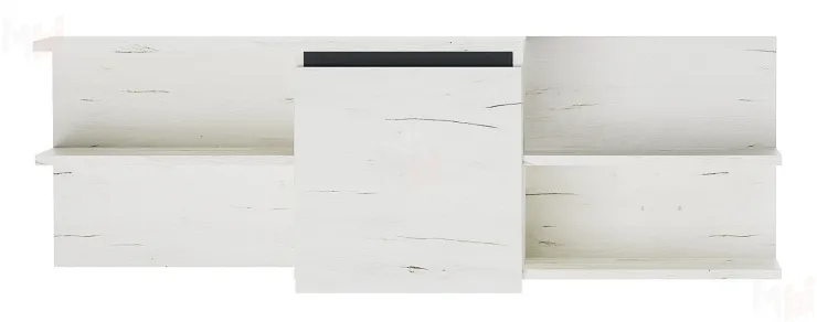 Полка навесная ГРЕТТА  1С Дуб Крафт белый - Антацит