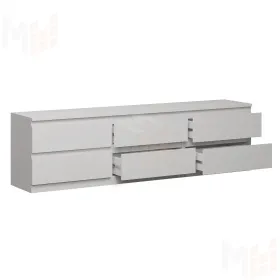 Тумба ТВ Кастор 6 ящиков (белый)