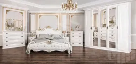 Шкаф Натали 5-дверный белый глянец