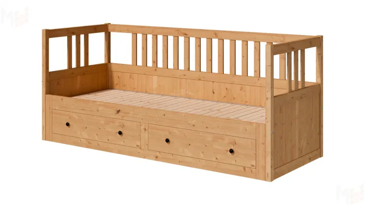 Кровать-кушетка из массива КЫМОР 80*200 светло-коричневый