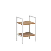 Стеллаж Leset Стилвуд 12 узкий, 2 полки (Белый/Дуб крафт золотой)