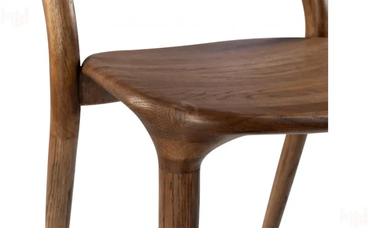 Стул полубарный деревянный из массива дуба Соул  Дуб темный