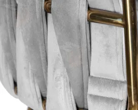 Стул барный DOBRIN EMMA GOLD (светло-серый велюр (135-37))