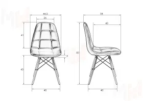Стул обеденный DOBRIN BENNET (ножки светлый бук, пудрово-сиреневый велюр (HLR-27))