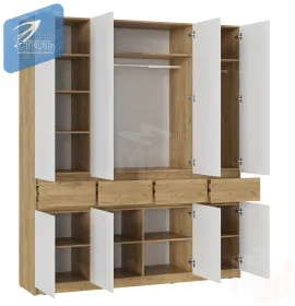 Шкаф Бостон ШК-004 (МДФ белый глянец)