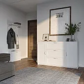 2.02.03.290.1 СИРИУС тумба 2 двери и 3 ящика 156х95 белая RU