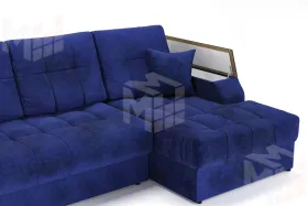 Угловой диван-кровать Лас-Вегас Синий правый 