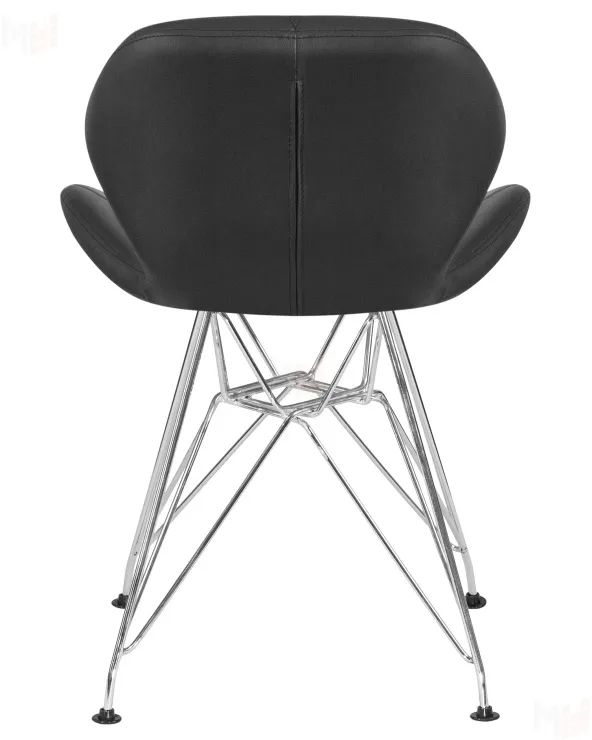 Стул обеденный DOBRIN BUTTERFLY CHROME (ножки хром, цвет чёрный)