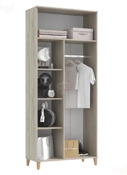 Шкаф Ирис для прихожей Кашемир/Дуб Крафт серый.