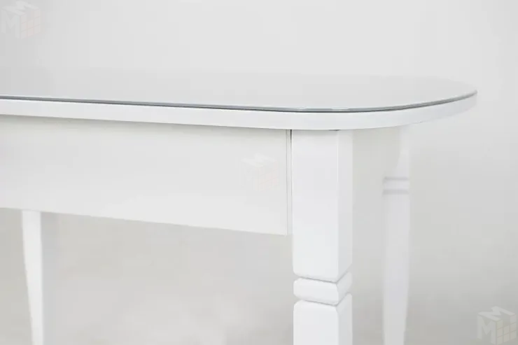 Стол раскладной Хоста с резными опорами Белый