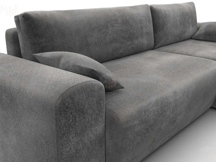 Диван угловой Лига-099 угол универсальный ( TOWER 10 серый )