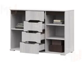 Комод со створками Валенсия КМ-012 дуб анкор светлый