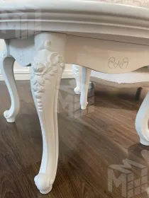 Столик круглый Мишель белый матовый