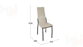 Стул Кредо Черный муар, к/з Бежевый