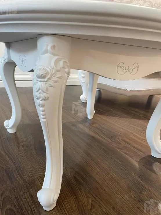 Столик круглый Мишель белый матовый