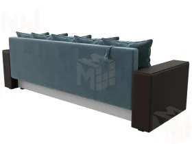 Диван прямой Дубай Лайт ( Бирюзовый\Коричневый )