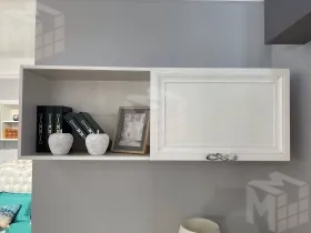 Полка навесная книжная Мишель белый матовый