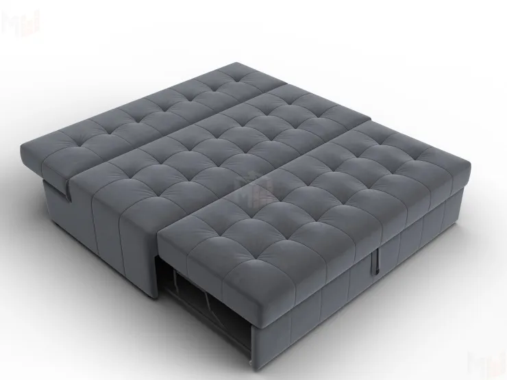 Диван прямой Лига-107 (160) ( SEVEN 17 серый )