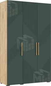 Ирис Шкаф 3-х ств.(1350) (Браш Мени Грин, Дуб Крафт)