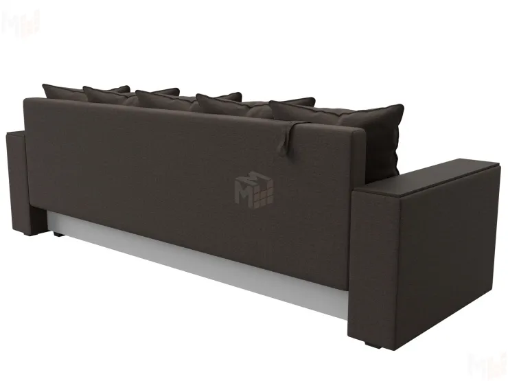 Диван прямой Дубай Лайт полки справа ( Коричневый )