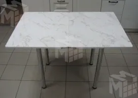 Стол Ломберный поворотно-раскладной с ящиком 780х580 (сабия) ножки хром