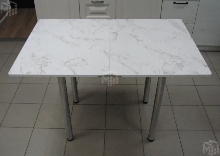 Стол Ломберный поворотно-раскладной с ящиком 780х580 (сабия) ножки хром