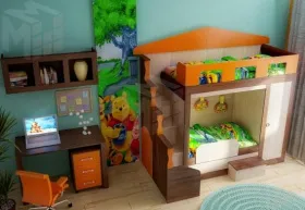 Кровать Фанки Хоум с рабочей зоной Фанки Тайм