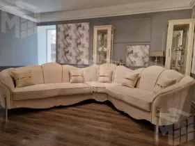 Диван Лара угловой 3-у-2 бежевый золото